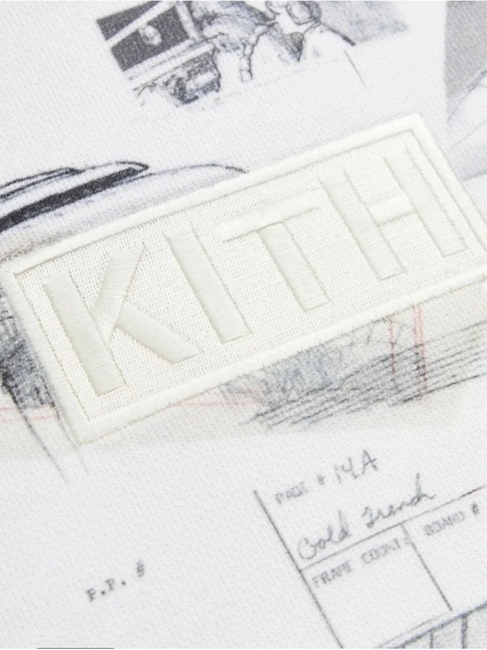KITH x Star Wars Sketches Hoodie in White Box Logo Drawing Art Sweatshirt